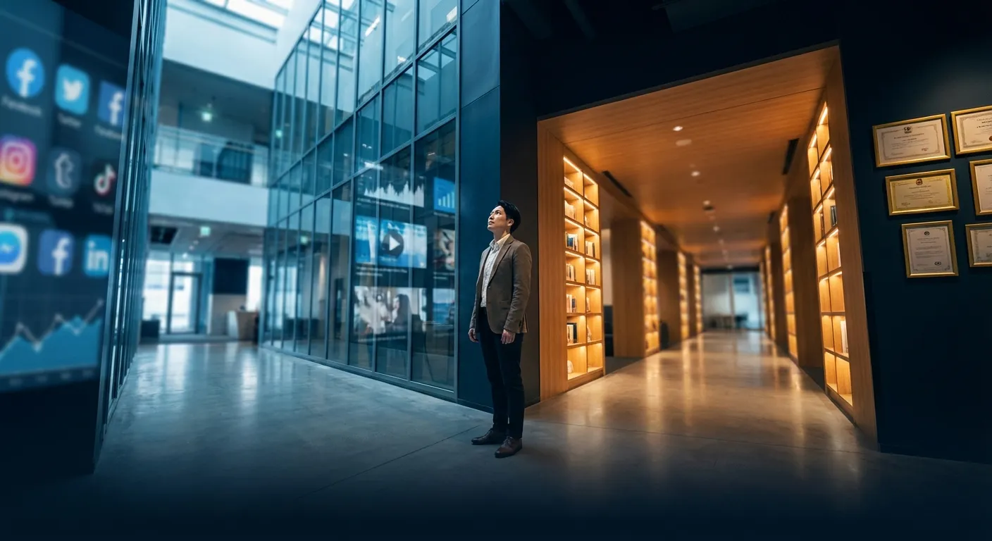 職涯階梯上 AI 作為雙向槓桿的視覺呈現