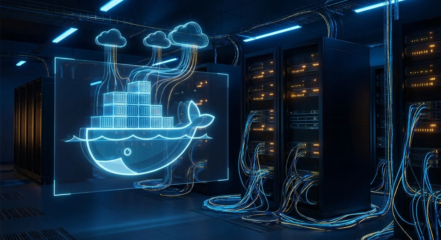 Schematische Darstellung der containerisierten OpenClaw Docker-Bereitstellung und Cloud-Serverarchitektur